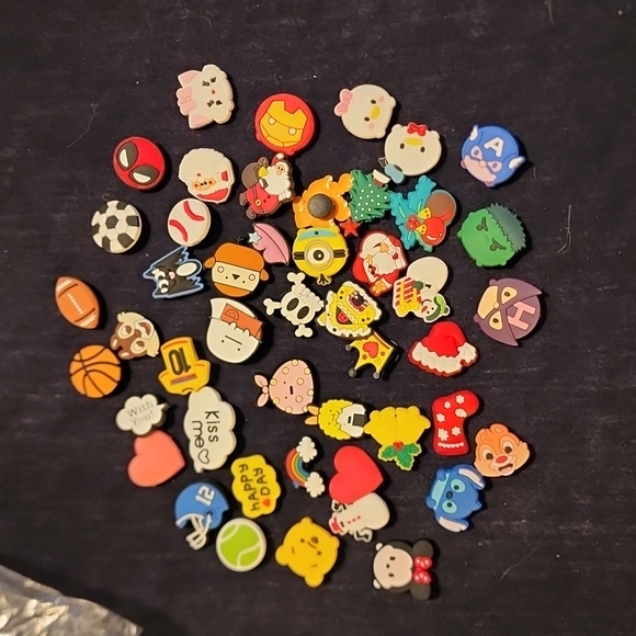 CROCS Other Croc Jibbitz Jidbits Lot Of 47 Pieces Poshmark